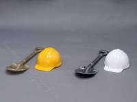 (image for) Miniature Shovel and Hard Hat Set for Dollhouses (2pcs)