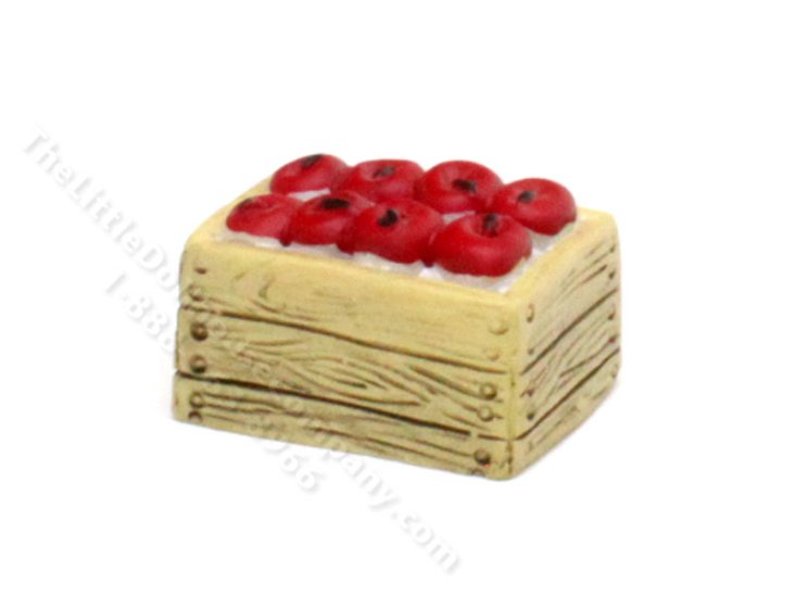 (image for) Miniature Crate of Apples for Dollhouses