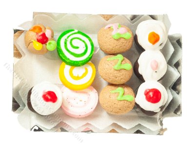 (image for) Miniature Cookies On Baking Sheet for Dollhouses