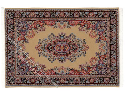 (image for) Miniature Large Beige Oriental Rug for Dollhouses
