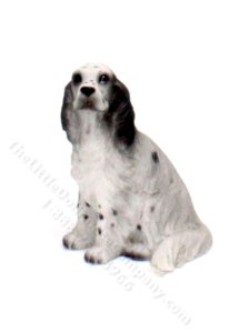 (image for) Miniature English Setter Blue Belton for Dollhouses