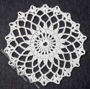 (image for) Miniature Handmade Lace Round Doily for Dollhouses
