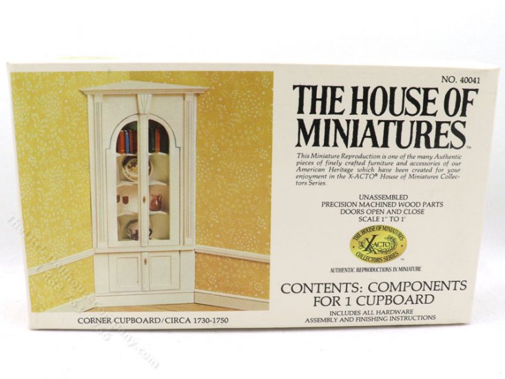 (image for) Miniature Unfinished Corner Cupboard
