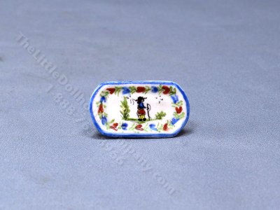 (image for) Miniature Porcelain Quimper Serving Platter by Janice Crawley