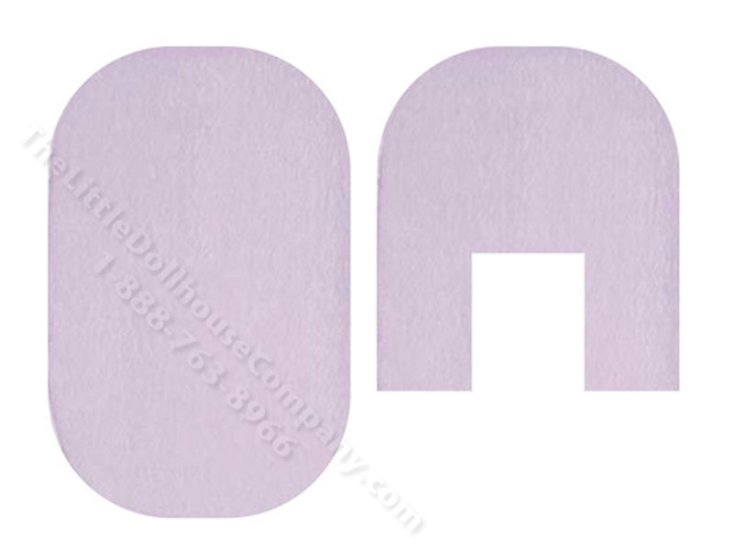 (image for) Miniature Purple Bath Mat Set for Dollhouses
