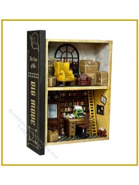 (image for) 1:48 Scale Miniature Secret Book Kit - Cat & Mouse Detective Agency - THE BIG MOVE