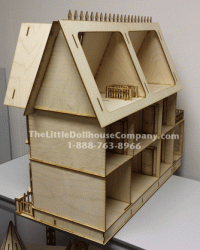 (image for) Half Scale Stephanie Country Mansion Laser Cut Dollhouse Kit