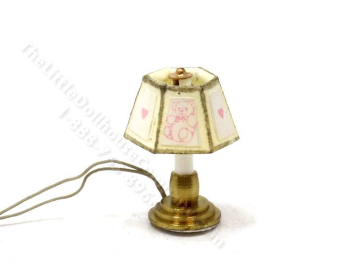 (image for) Miniature 1/2 Scale 12v Table Lamp for Dollhouses - Teddy