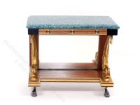 (image for) Miniature Malachite Empire Style Console Table for Dollhouses