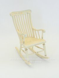 (image for) Miniature "Sweet Times" Antique White Rocking Chair