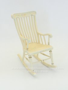 (image for) Miniature "Sweet Times" Antique White Rocking Chair