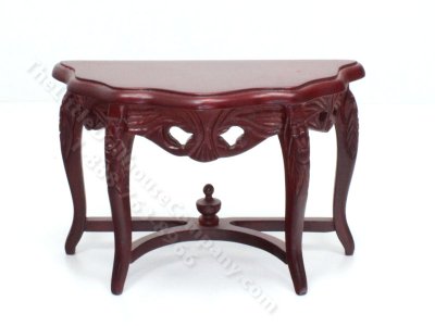 (image for) Miniature Half-Round Mahogany Table for Dollhouses