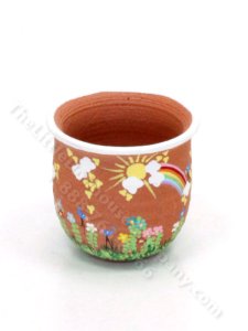 (image for) Miniature Handpainted Pot for Dollhouses