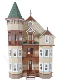 Assembled Full Scale House On The Hill Laser Cut Dollhouse (image for) Assembled Full Scale House On The Hill Laser Cut Dollhouse