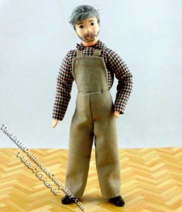 (image for) Carpenter Kurt Flexible Man Doll by Erna Meyer for Dollhouses