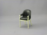 (image for) Dollhouse Miniature Art Deco Chair Black