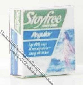 (image for) Miniature Box of Sanitary Pads for Dollhouses