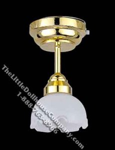 (image for) Miniature Battery Operated Tulip Ceiling Lamp for Dollhouses
