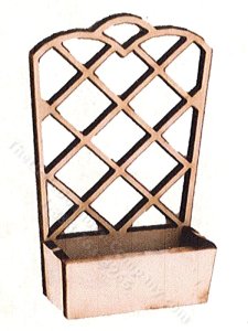 (image for) 1:24 Scale Miniature Plant Trough with Trellis Kit