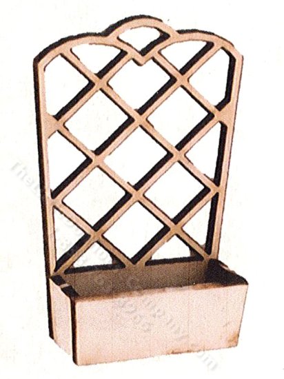 (image for) 1:24 Scale Miniature Plant Trough with Trellis Kit