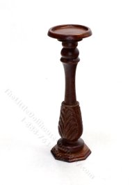(image for) Miniature Walnut Plant Stand for Dollhouses