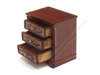 (image for) Miniature 3-Drawer Walnut Side Table