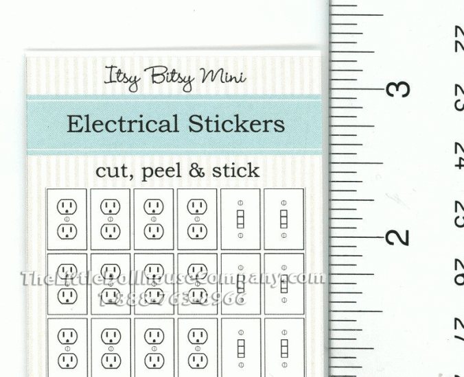 (image for) Dollhouse Miniature Electrical White Outlets and Light Switches