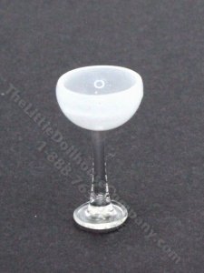 (image for) Miniature Frosted White Coupe Glass by Gerd Felka