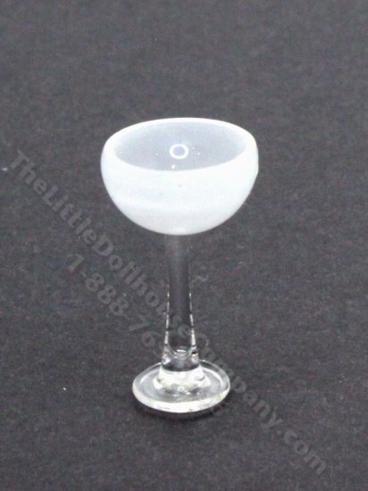 (image for) Miniature Frosted White Coupe Glass by Gerd Felka