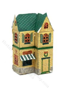 (image for) Miniature Tin Christmas Grocery Store for Your Dollhouse