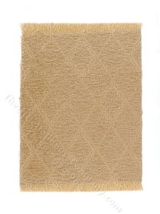 (image for) Miniature Beige Diamond Rug for Dollhouses