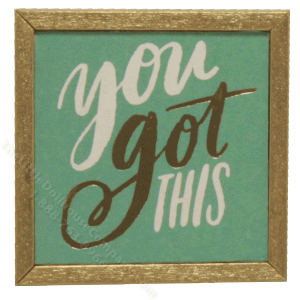 (image for) Miniature Square 'You Got This' Print on Wood Panel