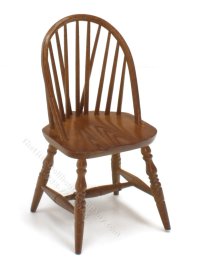 (image for) Miniature Walnut Bent Wood Round Back Chair with Spindles