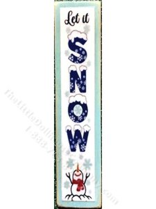 (image for) Miniature 'Let It Snow' Porch Board for Dollhouses