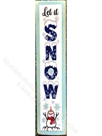 (image for) Miniature 'Let It Snow' Porch Board for Dollhouses