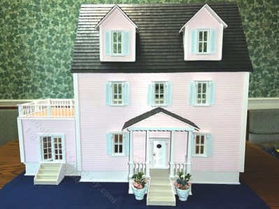 (image for) Half-Scale Assembled and Finished Pink Dollhouse
