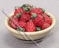 (image for) Miniature Ceramic Bowl of Strawberries by Charlotte Willmott