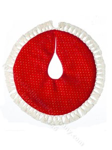 (image for) Miniature Polkadot Christmas Tree Skirt for Dollhouses