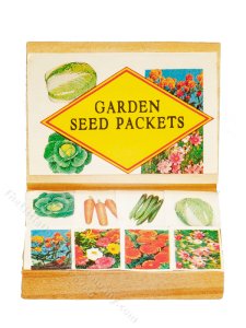 (image for) Miniature Seed Packet Display for Dollhouses