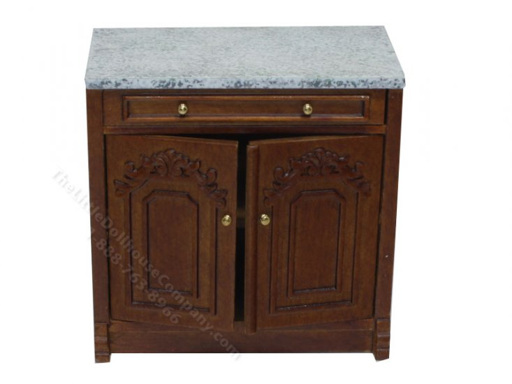 (image for) Miniature Julia's Walnut Granite Double Door Counter Top