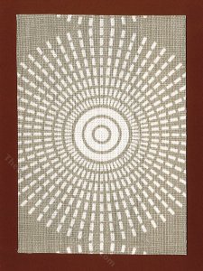 (image for) Miniature Grey Starburst Rug for Dollhouses