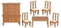 (image for) 1/2 Scale Six Piece Dining Room Set for Dollhouses