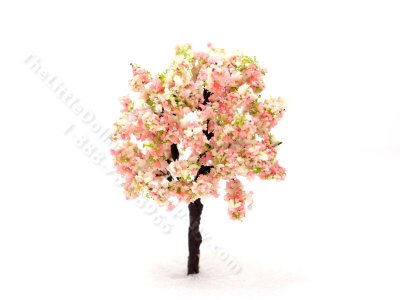 (image for) Miniature 4" Pink Cherry Blossom Tree for Dollhouses