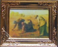 (image for) Miniature Painting of Women in Metal Frame For Dollhouses