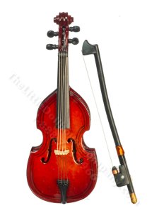 (image for) Miniature 4" Upright Bass for your Dollhouse