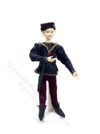 (image for) Miniature Handcrafted Vintage Tudor Youth Doll