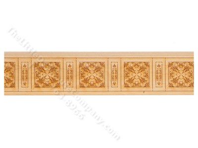 (image for) Miniature Two Pattern Wainscot Panel for Dollhouses