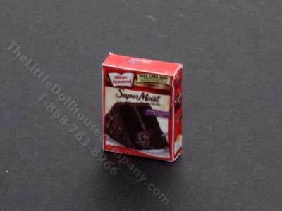 (image for) Miniature Cake Mix Box for Dollhouses