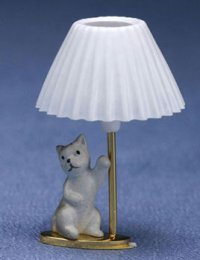 (image for) Dollhouse Scale Model Child's Lamp, Kitty