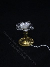 (image for) Miniature Glass and Bronze Flower Ceiling Light for Dollhouses